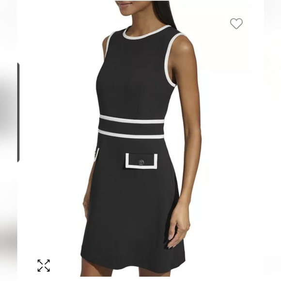 Nwt KARL LAGERFELD PARIS contrast dress - Picture 5 of 14